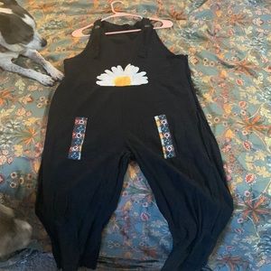Black daisy jumpsuit